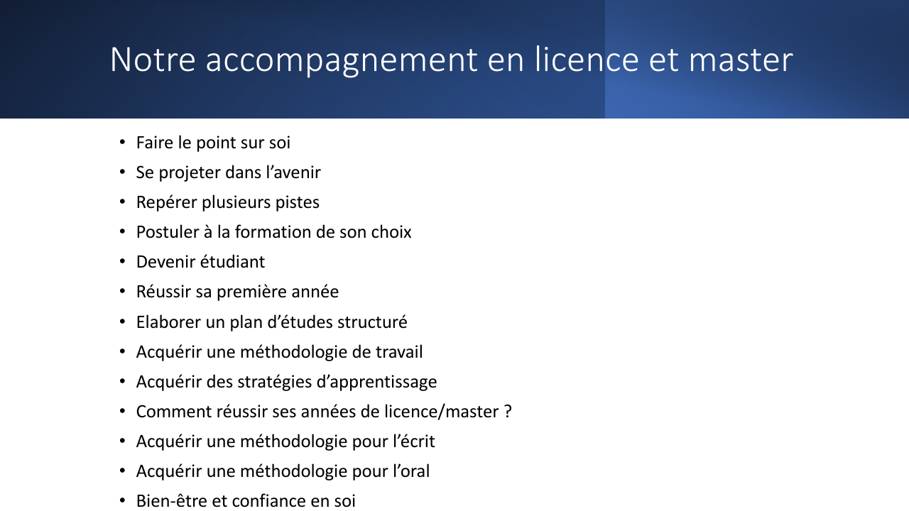 vous accompagne vers la réussite